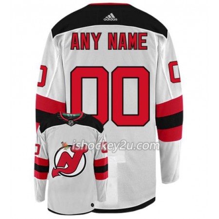 Mænd NHL New Jersey Devils Trøje Tilpasset Adidas Hvid Authentic